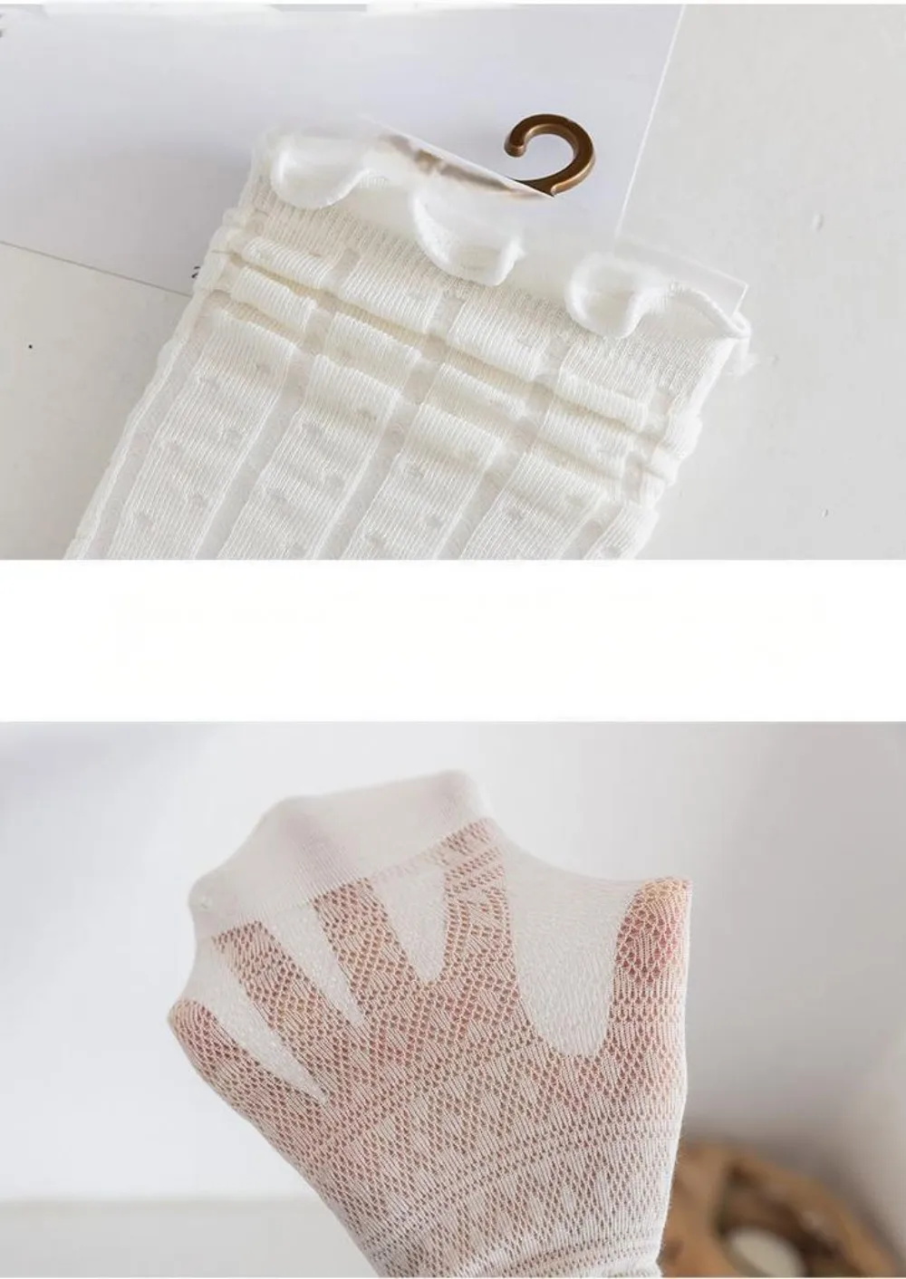 1/2/4/8 أزواج من الجوارب النسائية العصرية للربيع والصيف، جوارب طويلة من الدانتيل باللونين الأبيض والأسود Harajuku مكشكشة غير رسمية على شكل زهور حلوة