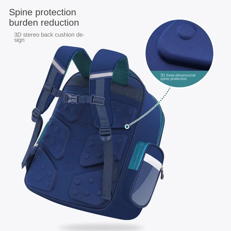 Children School Bag Back packs for Youth Primary School Backpack Kids Students Waterproof Multiple Pockets Large Capacity Green