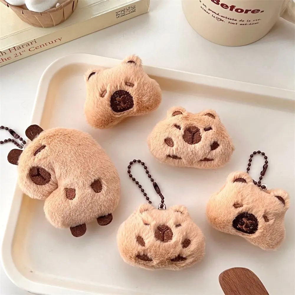 Mode Cartoon Capybara Sleutelhanger Soft Gevulde Broches Cavia Hanger Verjaardagscadeau