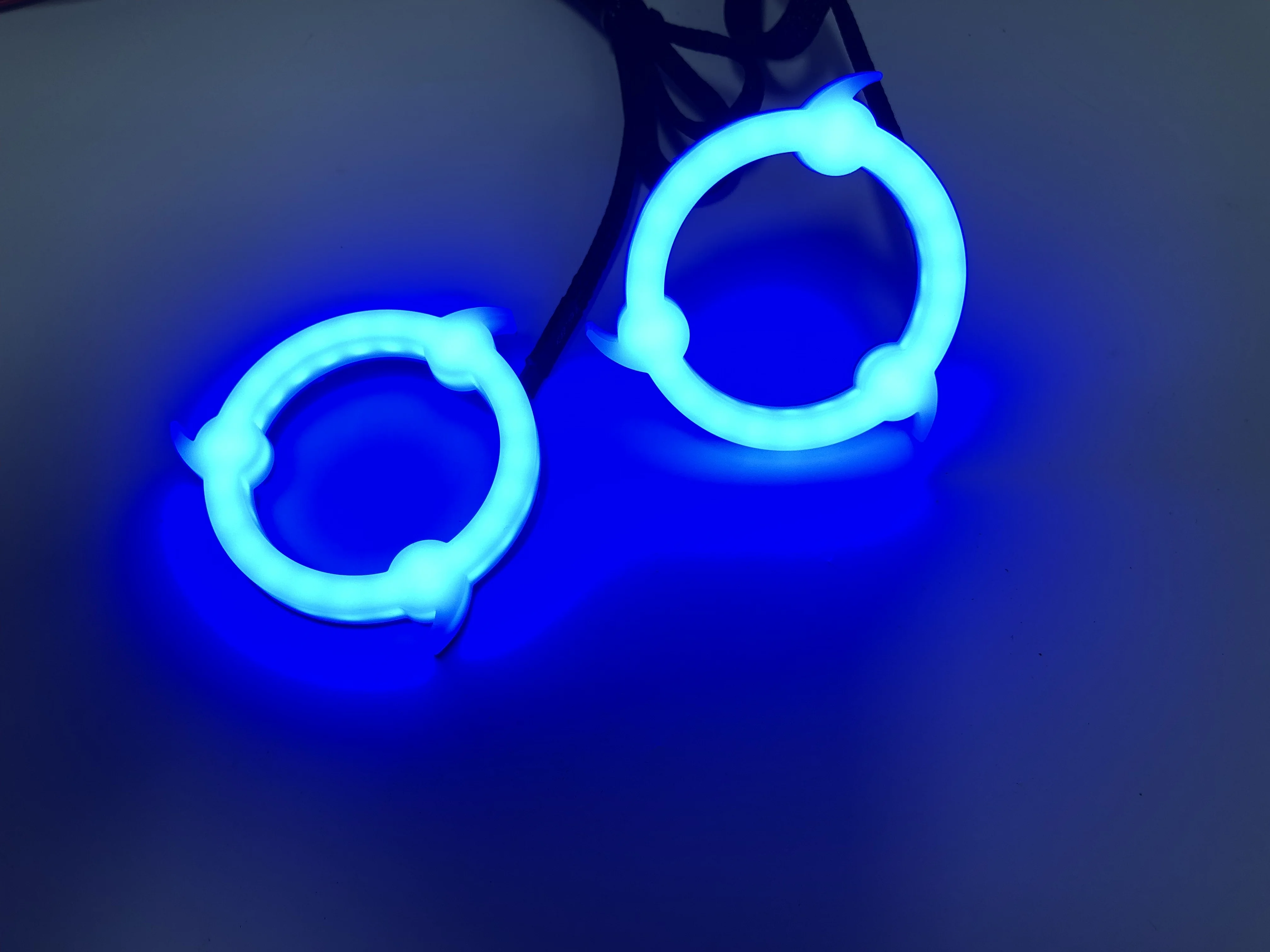 New Flow Series RGB Color Chasing LED Halo Ring Custom Sharingan Angel Eyes with Milky Shroud 12V Automotive Lighting