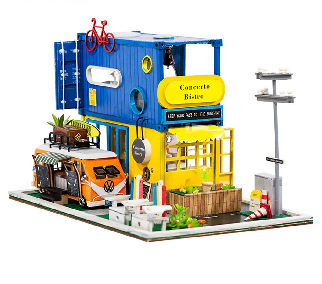 

Креативная игрушка-контейнер для отдыха «сделай сам» — деревянная светящаяся модель здания, 3D-головоломка, рождественский подарок