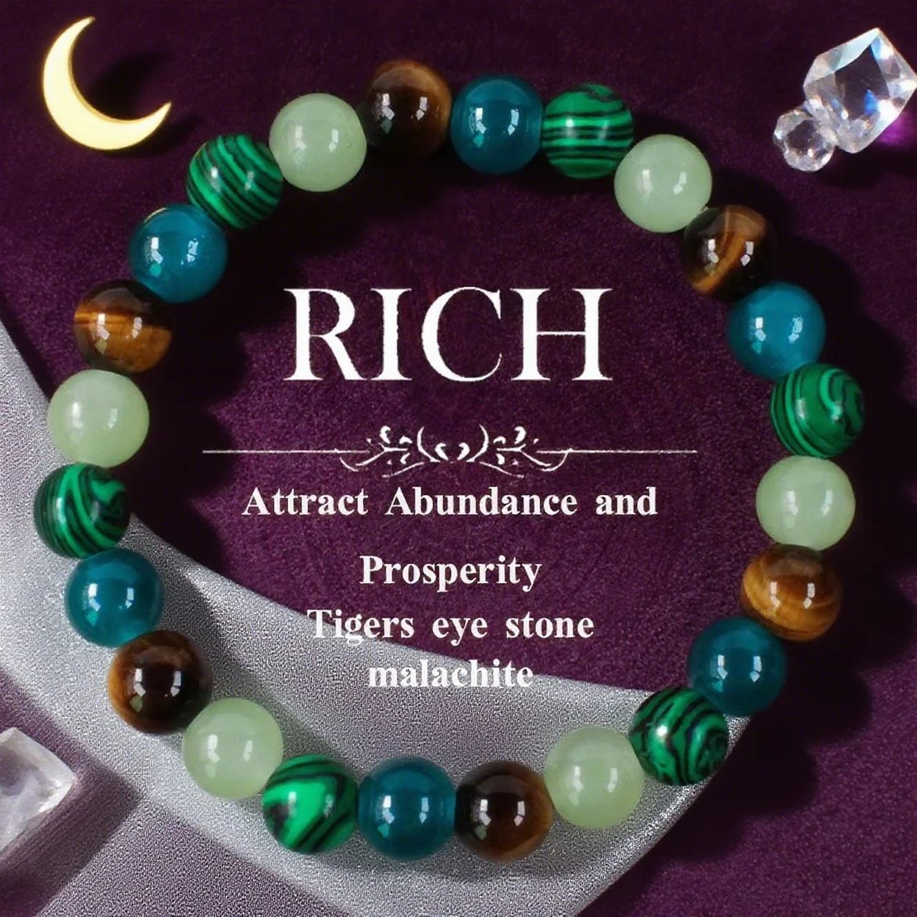 rich money bracelet women tiki Bohemian Natural stone Tiger eye stone bangles trendy Holiday Teacher's Day ladies jewellery