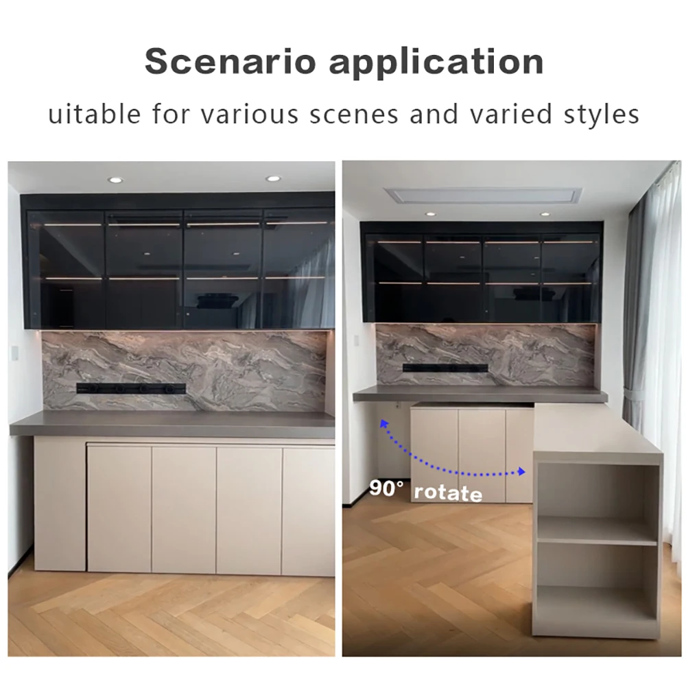 Multifunctional Furniture Hardware Folding Rotating Table Desk Dining Table Small Whirlwind Rotating Table Hardware