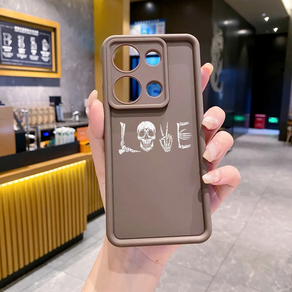 for POCO X6 C65 X5 C55 F5 5G M6 Pro 4G Love Kill Skeleton Case Anti Drop Cover