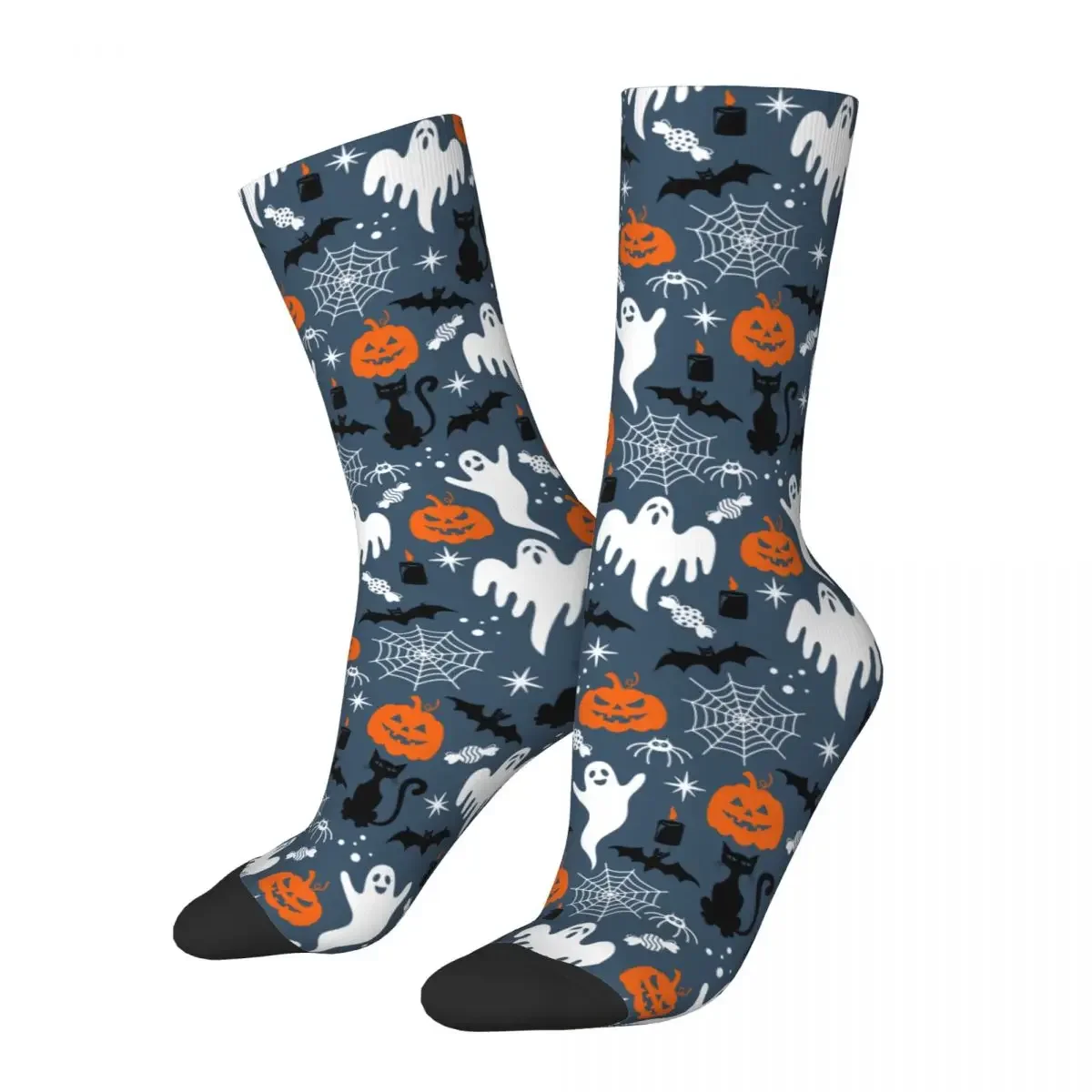 

New Men's Socks Casual Halloween Pumpkins Cats Bat Sock Graphic Women's Novelty Street Style Socks Spring Summer Autumn Winter