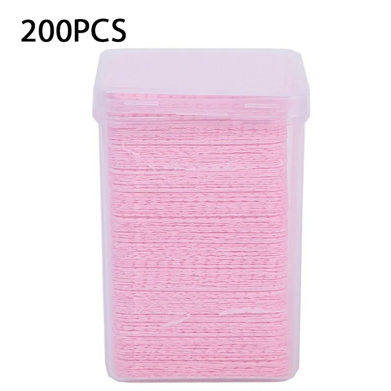 200 Stück fussel freies Papier Baumwoll tücher Wimpern verlängerung Kleber entferner Pads Wimpern Pfropfen Reinigungs kleber Mundtuch Make-up-Tool