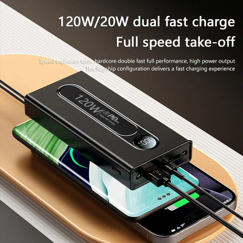 Xiaomi 120W vysoký schopnost energie banka 200000mah rychle nabíjení powerbank přenosné baterie nabíječka pro Huawei iPhone Samsung nový