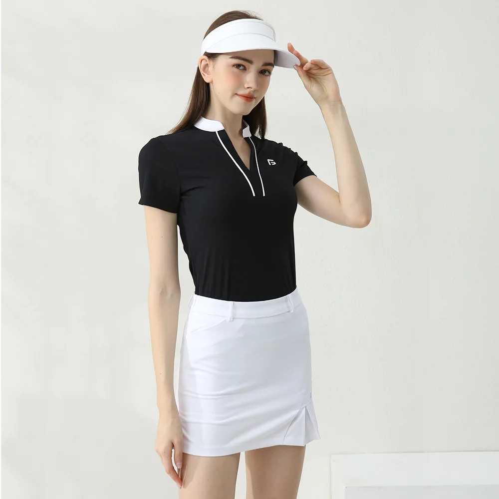 Golfist Női Golf Födémgerenda ruhát fishtail Rövid távú Szoknya Csekély illeszkedő a-line skort hölgyek Golf v-neck shirts Tenisz sportok Ruházat