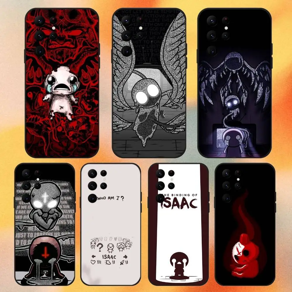 

The Binding of Isaac Phone Case For Samsung S 25,24,23,22,30,21,10,9,Ultra,Plus,Lite,FE,4,5G Black Soft Case