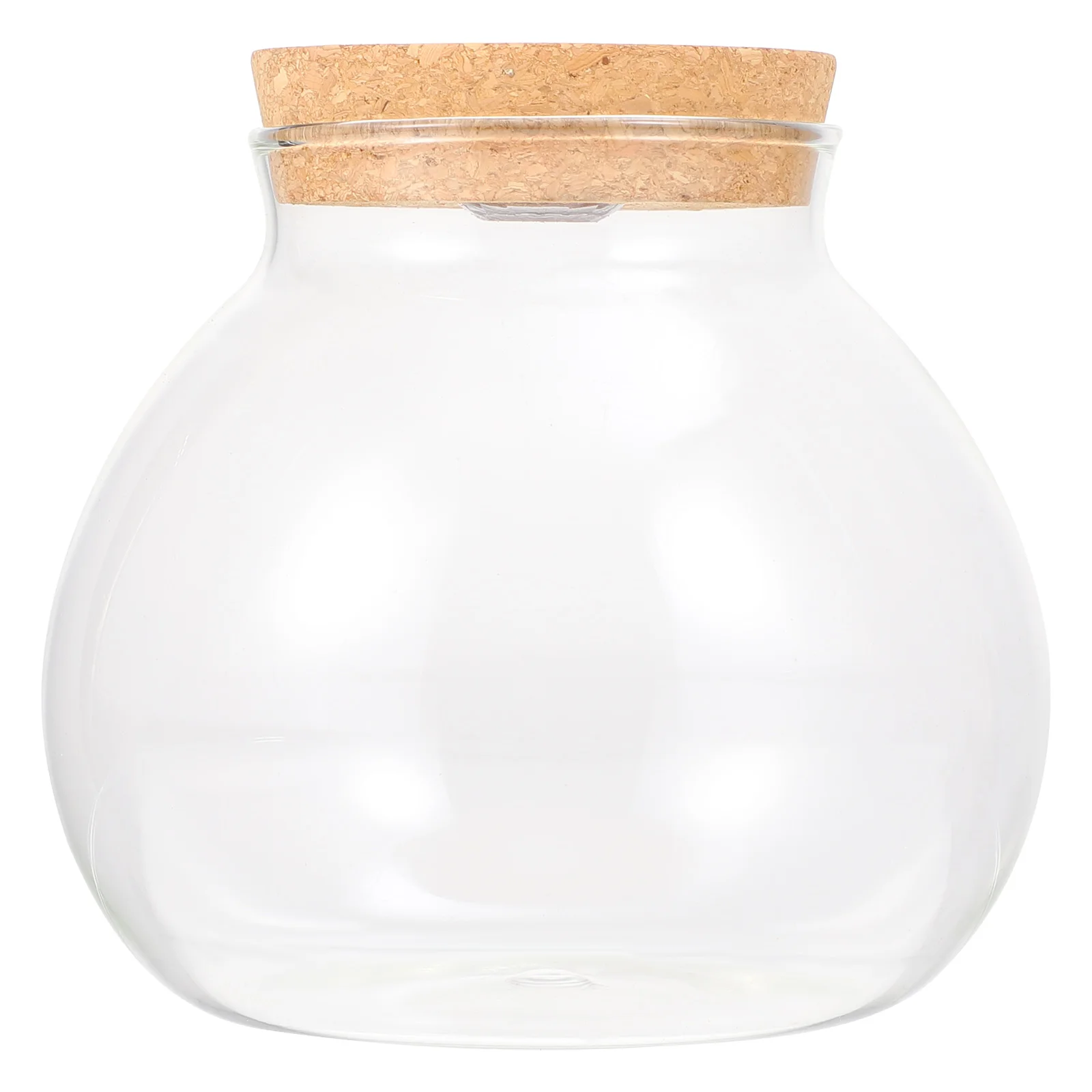 

LED Light Ecological Bottle Glass Terrarium Jar Small Fish Tank Borosilicate DIY Micro Landscape Cylindrical Container Aquarium