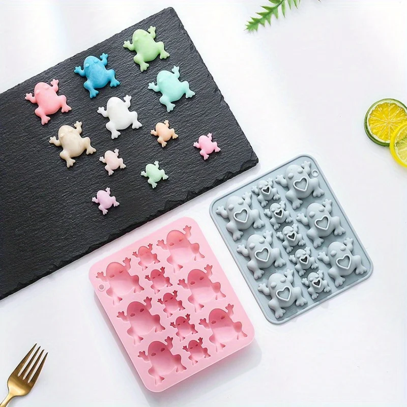 

Creative DIY Handmade Frogs Shaped Silicone Mold Cake Dessert Baking Mold Chocolate Candy Pastry Mold Accessories Wholesale
