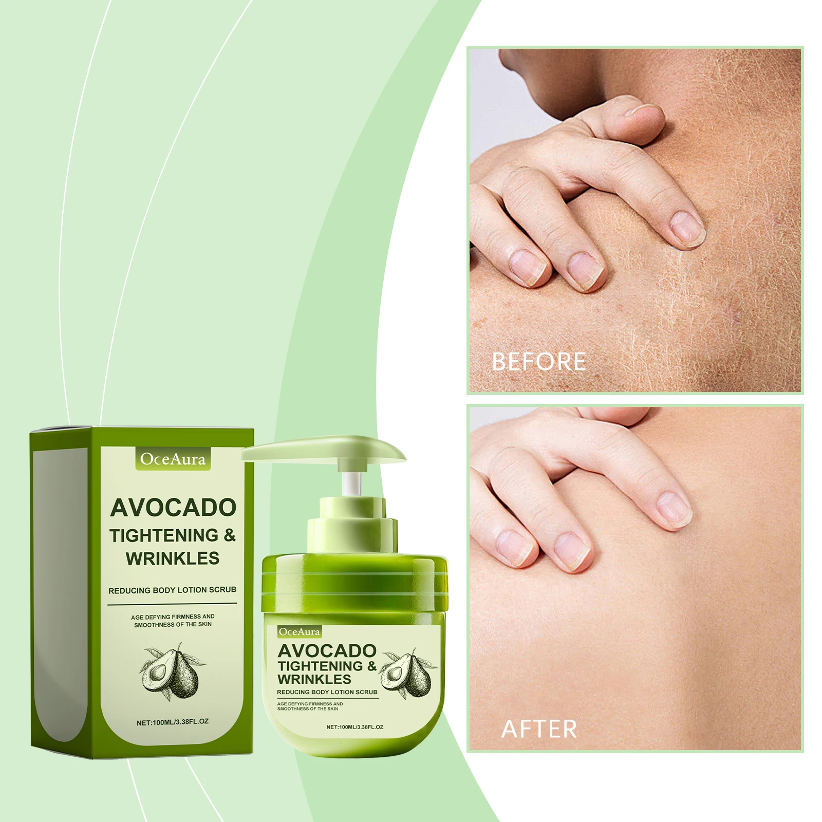 아보카도 스크럽 바디 로션 보습 및 보습 바디 로션