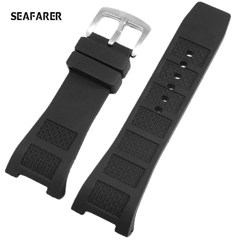 Notch Silicone Watch Strap for IWC Engineer 322503 323601 Waterproof Sweat-Proof Rubber Watch Band Accessories 30 16mm Wristband