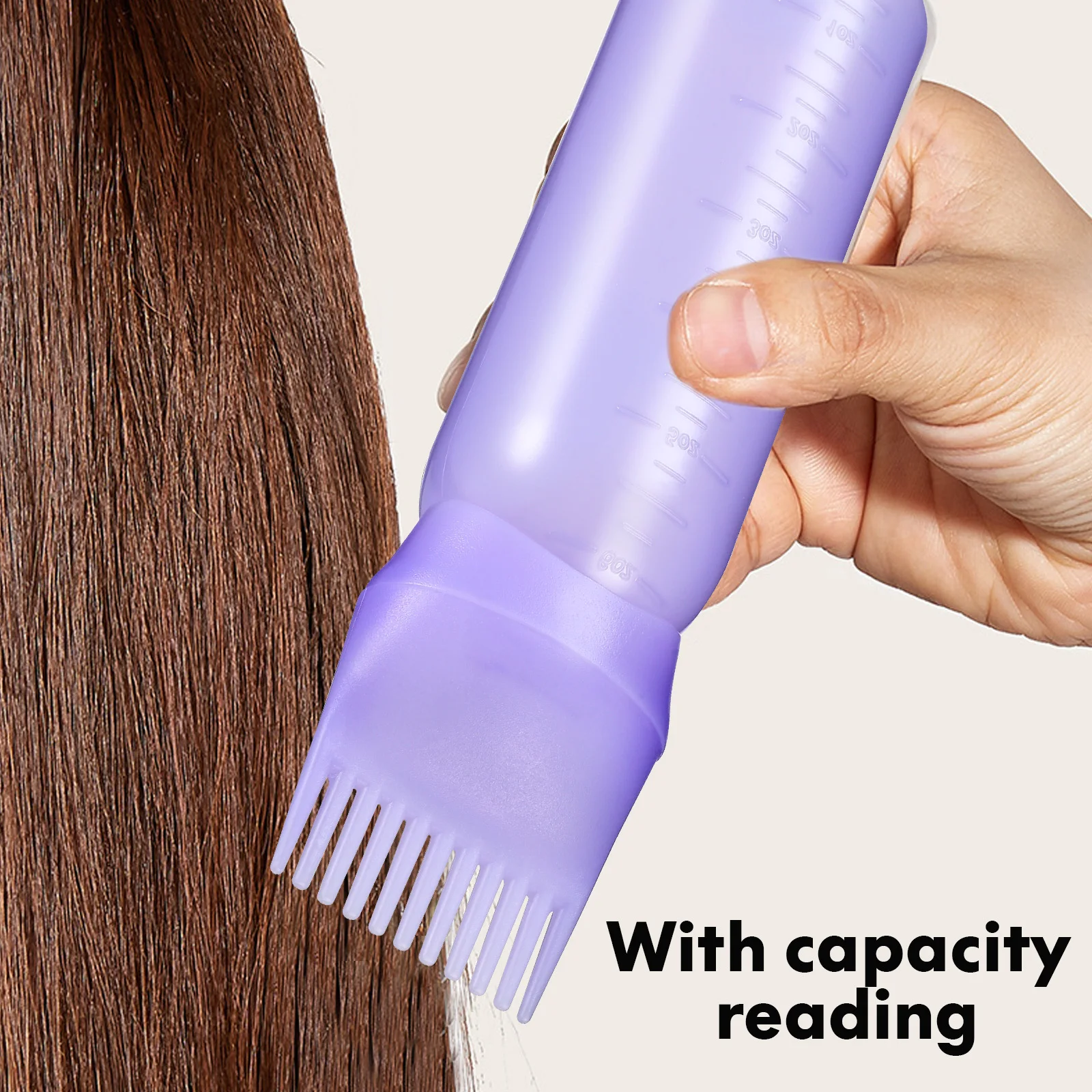 

4Pcs Root Comb Applicator Bottle Hair Dye Color Shampoo Conditioner Filling Multi Purpose Reusable Root Comb Applicator Bottle