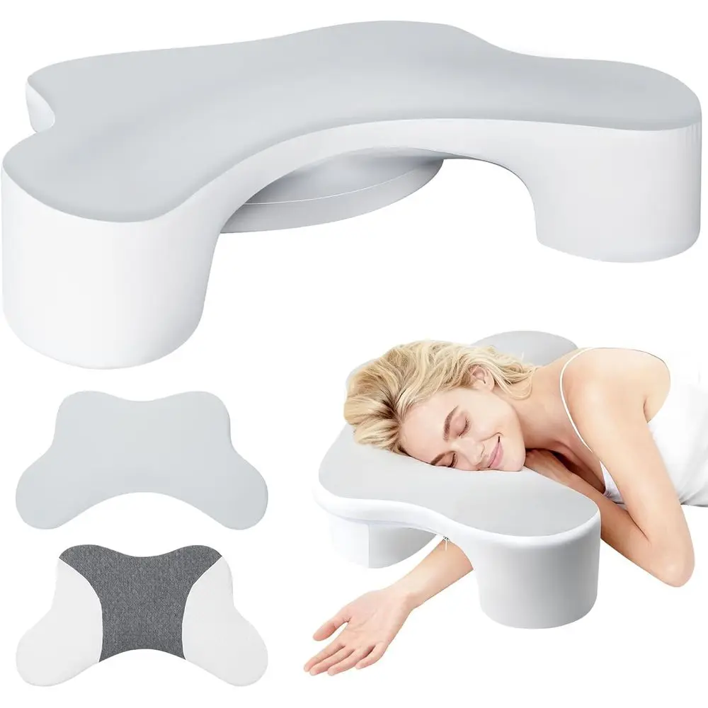 

Ergonomic Side Sleeper Pillows with Arm Holes - Memory Foam Shoulder Support for Pain Relief & Comfort, 2PCS Pillowcases Include