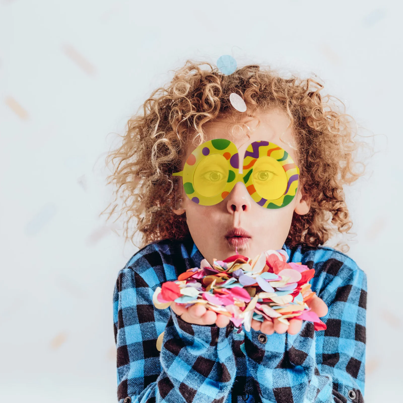 Cornice per uova di Pasqua divertente per bambini Festa per foto Puntelli per occhiali per bambini Puntelli per costumi Occhiali decorativi per festival