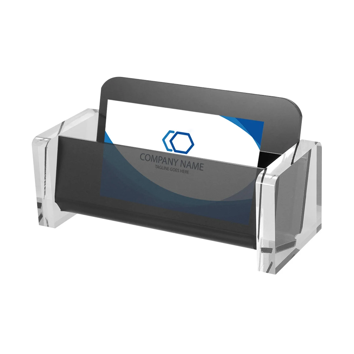 

1pcs Business Card Holder Premium Plastic Desktop Display Stand For Office Organizer Storage Rack Display Holder