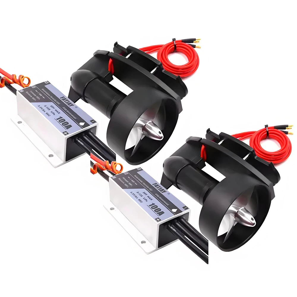 KYO-20T 20 كجم 50 فولت 25A 1200 واط الدافع كامل المعادن تيار مستمر فرش السيارات 100A 2-12S ESC لقوارب RC ROV AUV E-Surfboard