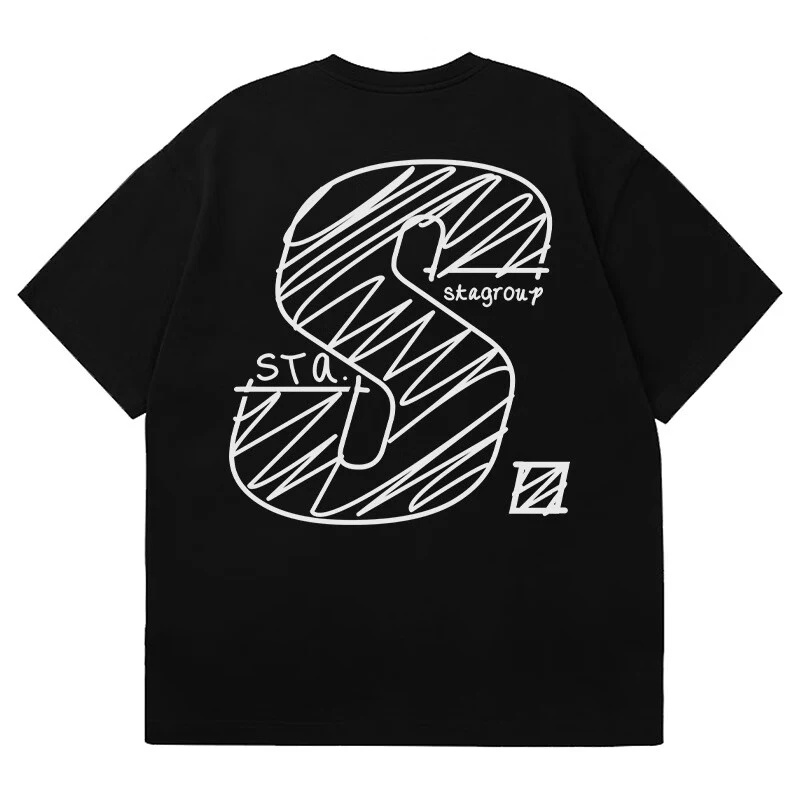 

Cotton short sleeved T-shirt for boysAmerican style high street cotton loose and versatile trendy couple top