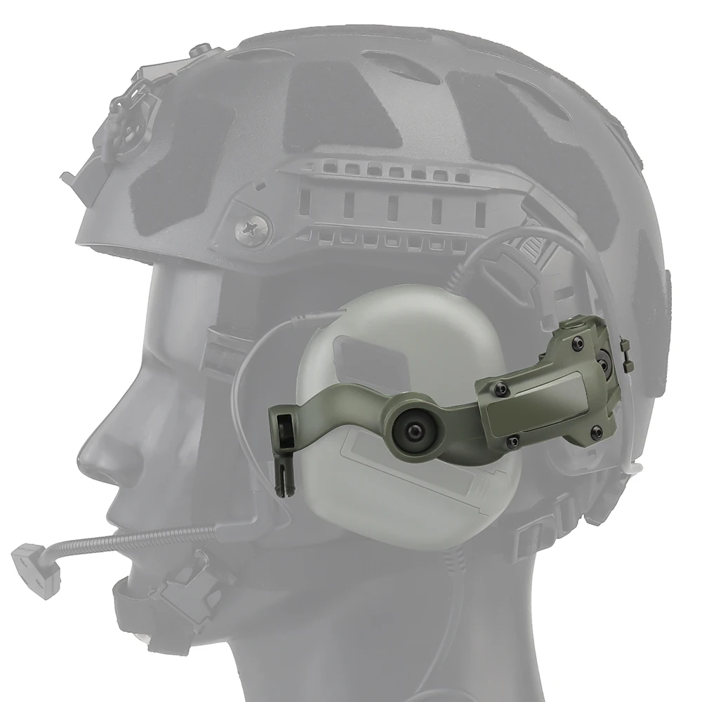 Imagem -04 - Osmen Earmor Tactical Headconjunto Shooter Ativo Over-ear Helmet Mount Capacete Rail Adapter M32 Mod4