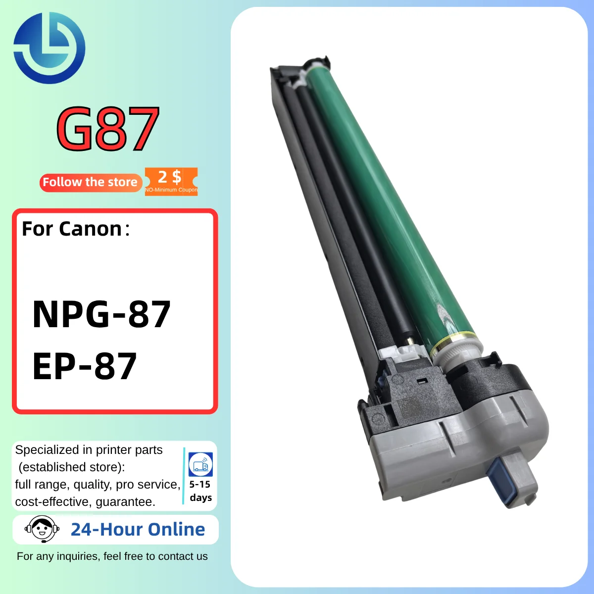 

G87 Drum Unit-High-Quality Toner Cartridge Compatible for Laser Printers, HQ Photoconductor, Fast Shipping & Wholesale Available