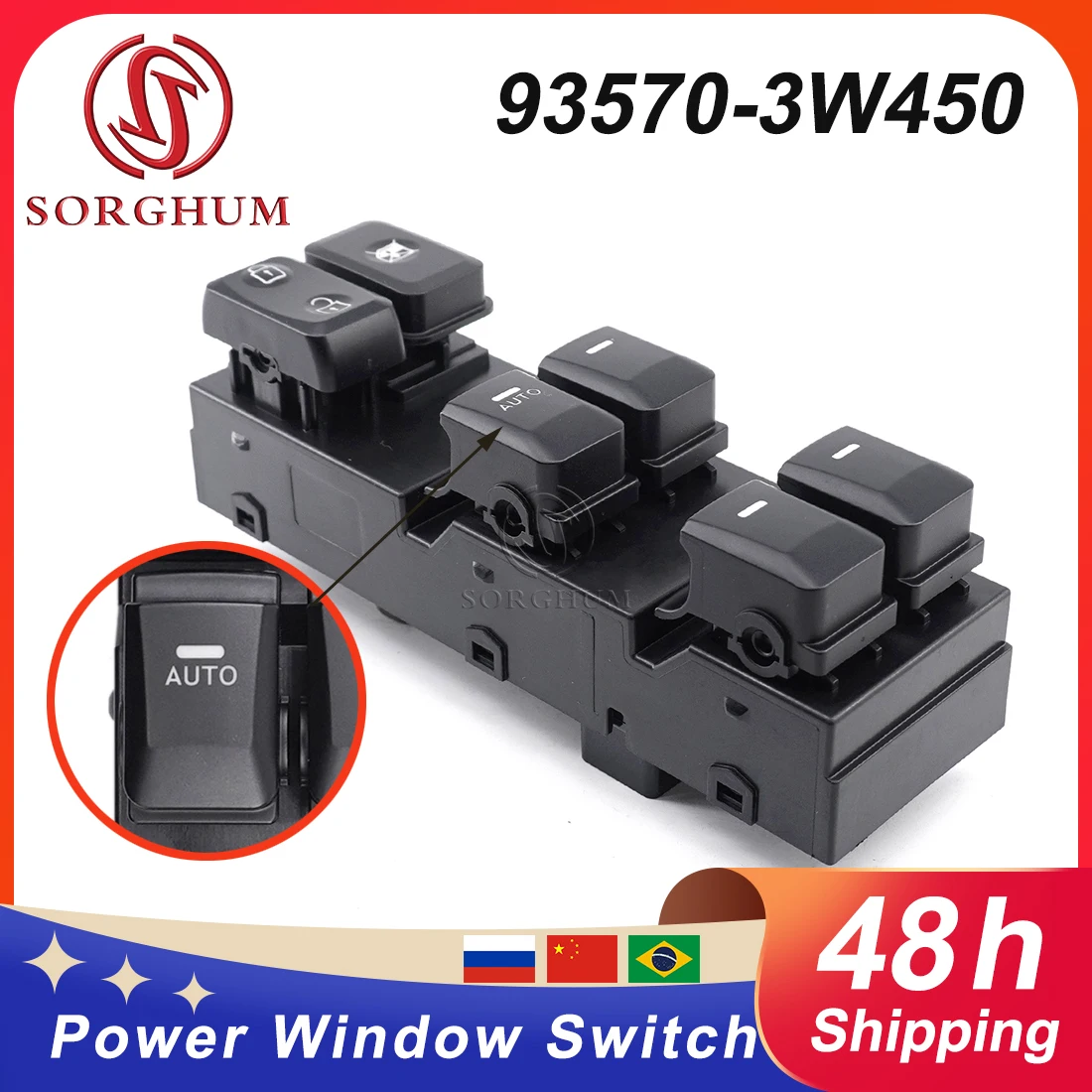 

Sorghum 93570-3W450 93570-3W300WK Auto Electric Power Master Window Switch Button For Kia Sportage 2011 2012 2013 2014 2015 2016