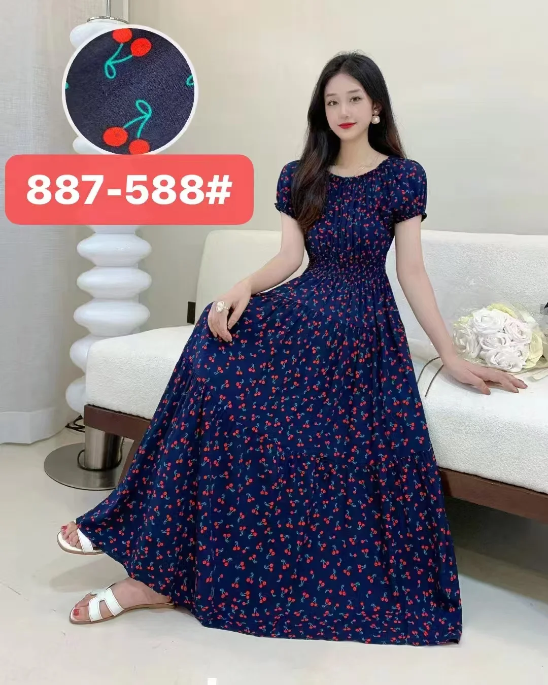 Long Maxi Dress Women Clothing Spring Summer Bohemian Holiday Beach Korean Style Floral Vintage Slim Vestidos Robe Dresses Boho