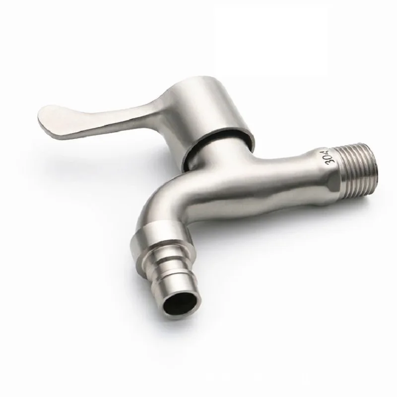 304 Stainless Steel Washing Machine Faucet  Quick Opening G1/2 Sink Tap