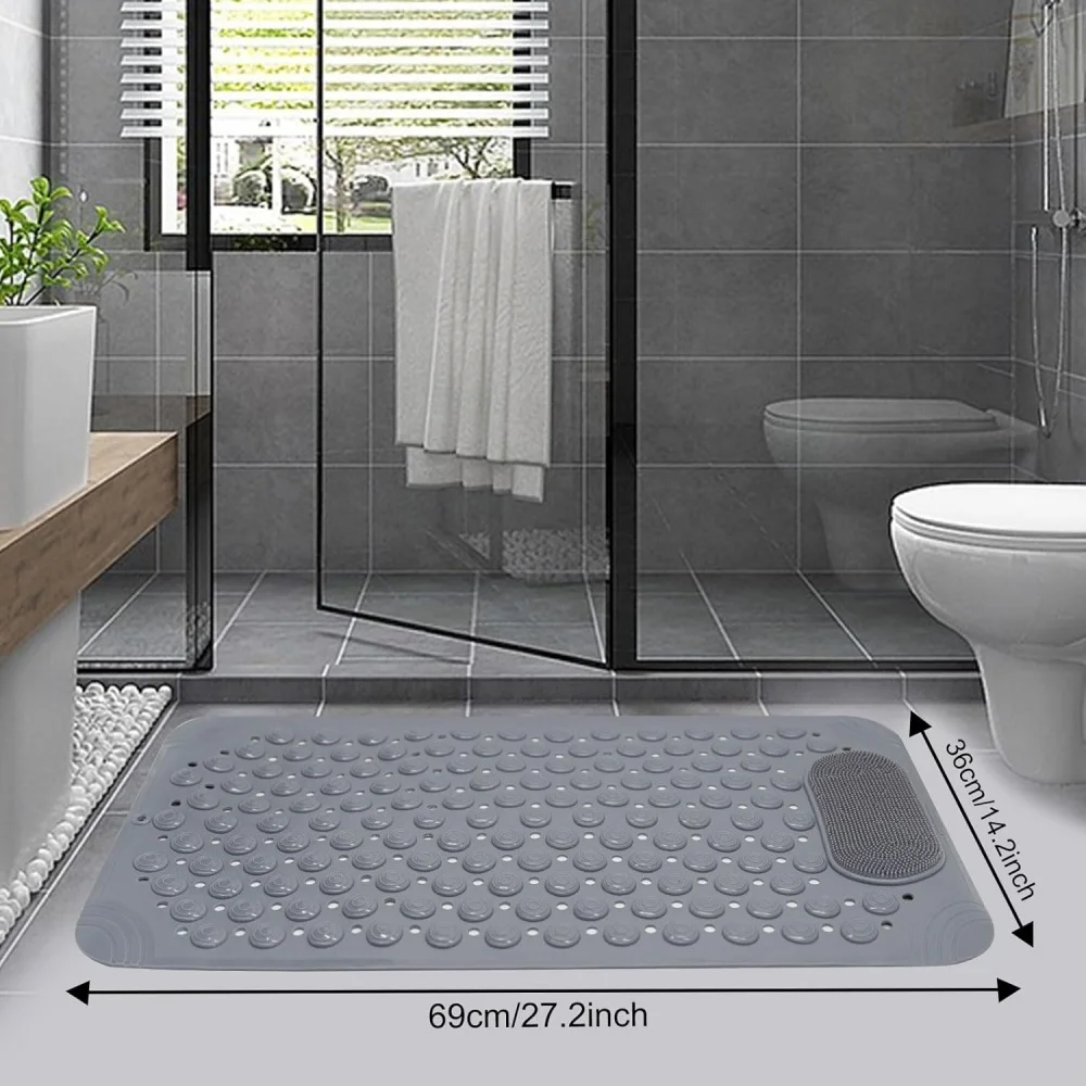 Shower Mat Hotel Quality for A Non-Slip Experience Luxury Anti-Slip Bath Mat with Suction Cups Bathroom Carpet