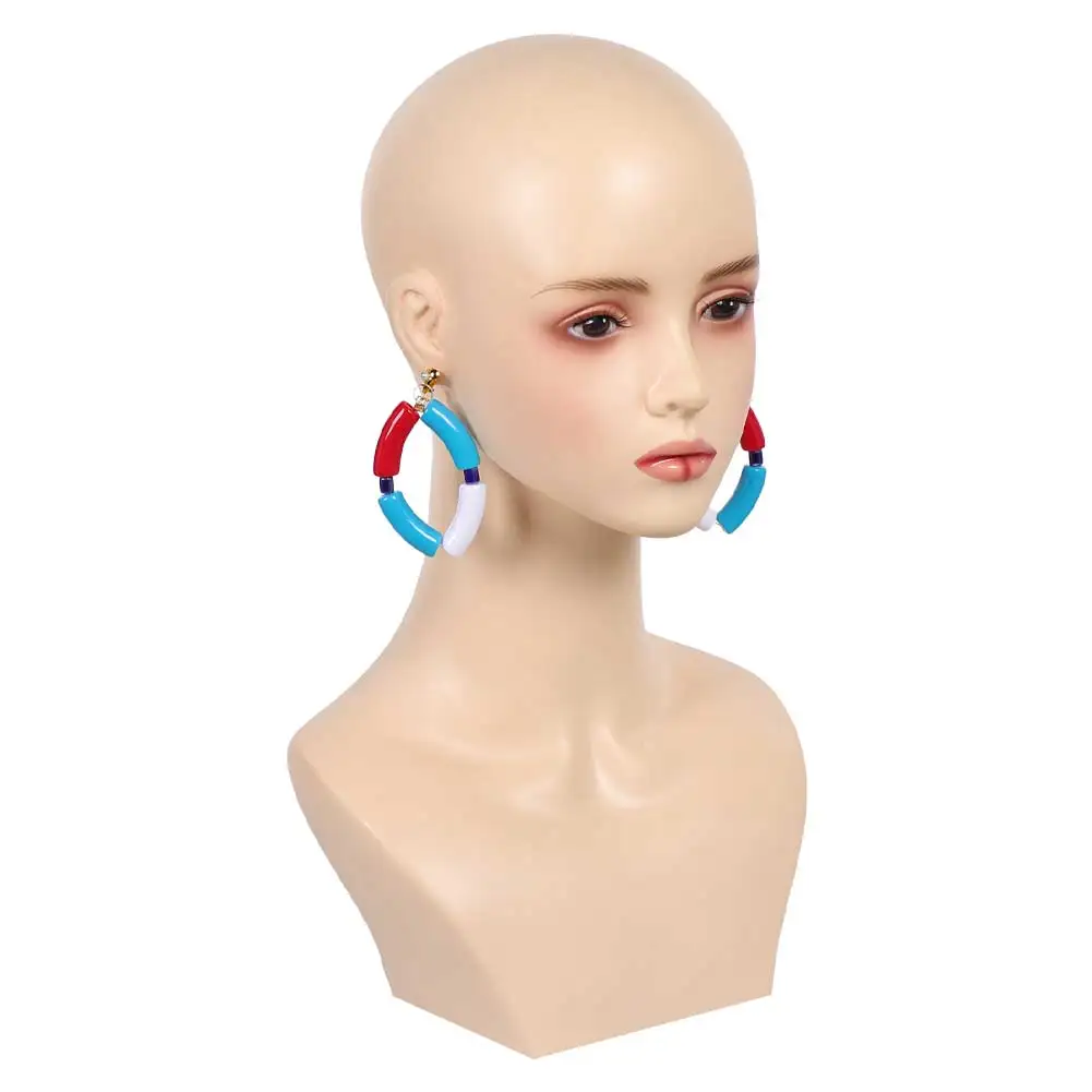 Elena Cosplay Ohrringe Armband Erwachsene Frauen Fantasy Game Fighter 6, Halloween Karneval Kostüm Geschenke Zubehör
