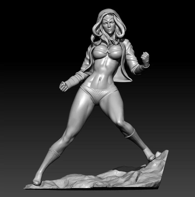 

1/24 1/18 Resin Model Lovely Wonder Girl Figure Unpainted No Color 823