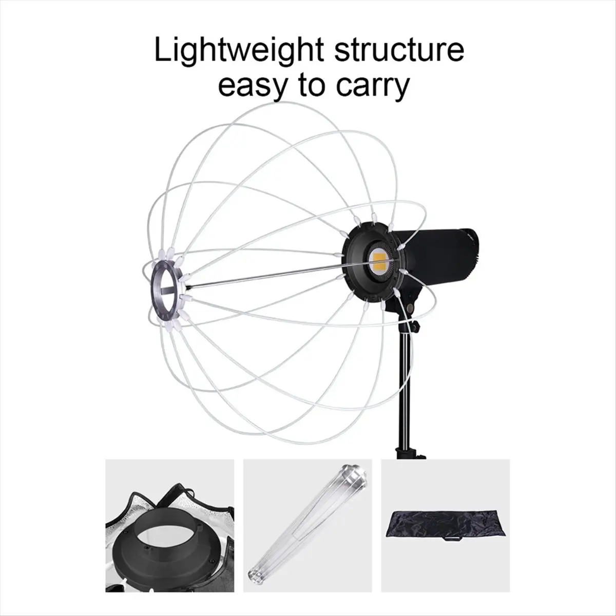 Punctual- 35cm Globe Lantern Softbox Mount Quick Ball Diffuser Ring Soft Light Modifier for Film Production, Video Shoots