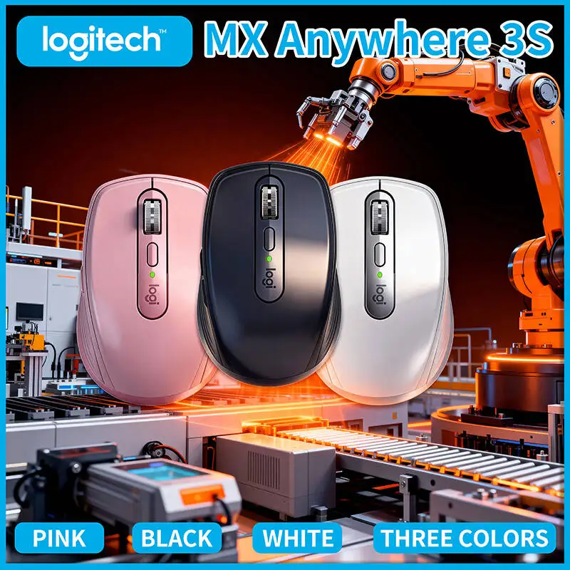 

Logitech MX Anywhere 3S Wireless Mouse with USB-C Quick Charging, Multi-Device, Silent Clicks, 8K DPI