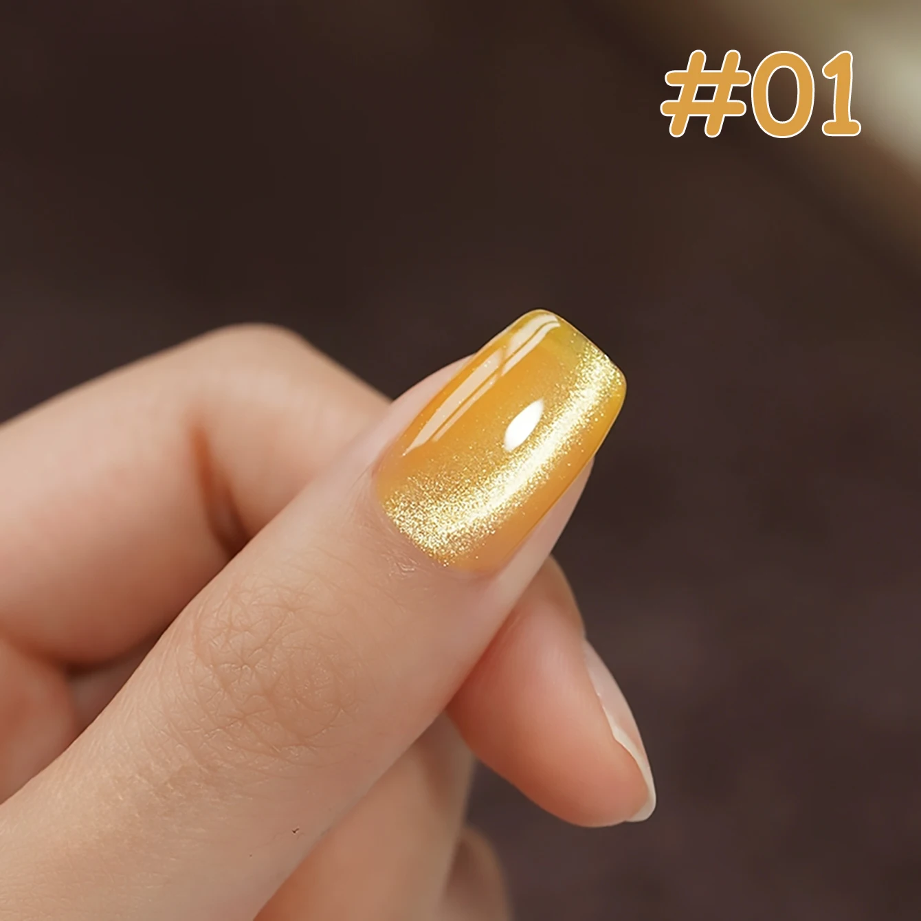 

1pcs WS Autumn Winter Nails Halloween Nails High-grade Long-lasting Golden Cat Eye Gel Nail Polish 2025 Y2K Nails Whitening Gel
