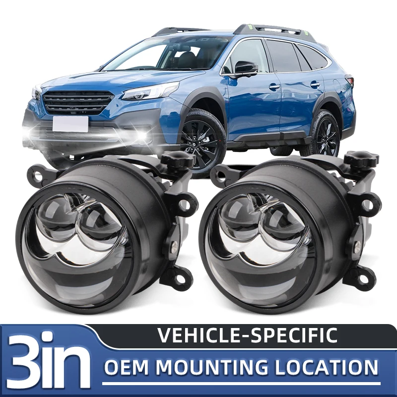Universal Car Led Projector Lens High Low Beam Fog Lights 3.0 Inch 6000K White Light Bi Laser Lens Headlight Fog Lamp for Car