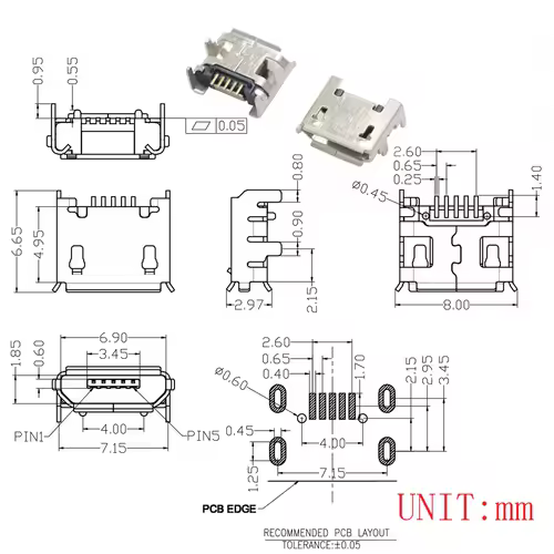 10PCS Micro USB 2P 5P Jack Charging Port Plug Dock Charger DIP SMD For Phone Tabletels Speakers etc Port Socket Power Connector - Image 25