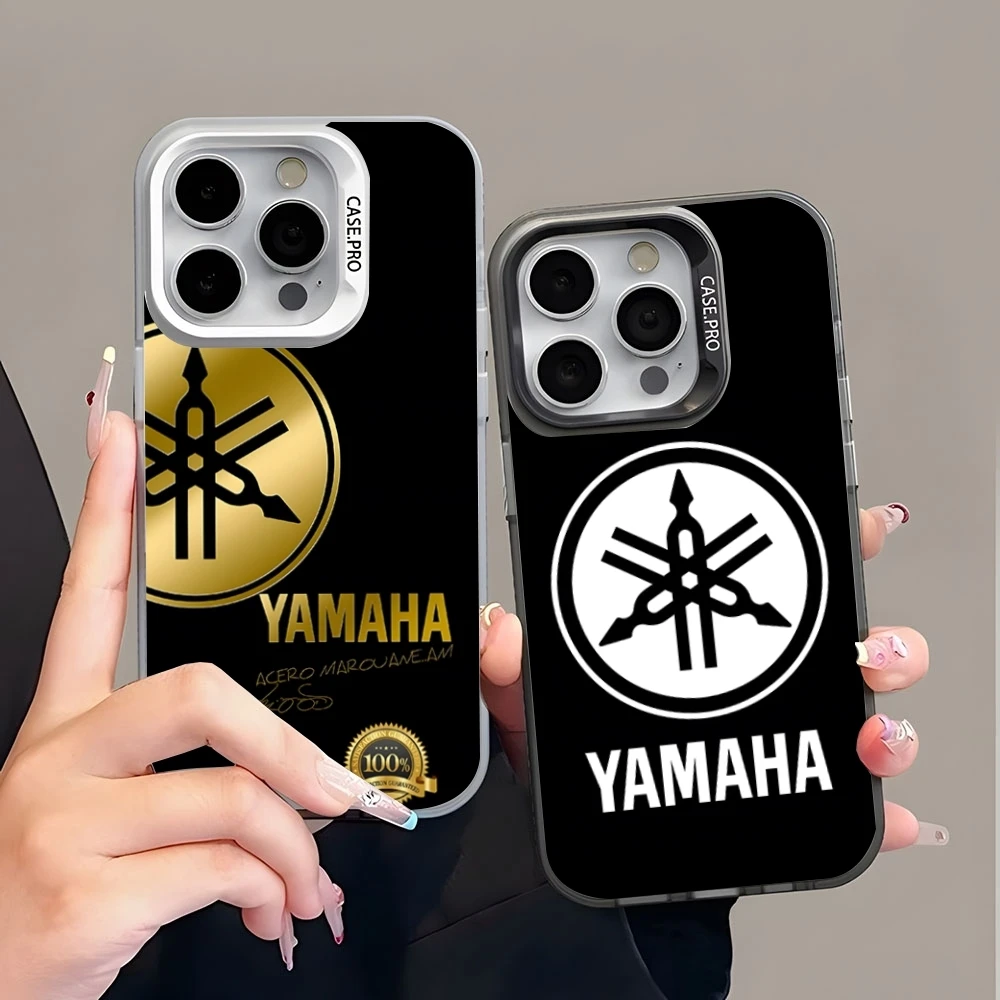 Motorcycle Y-YAMAHAes Japan Phone Case Colored Silver Trendy Phone Case For IPhone 16 15 14 13 12 Pro Max 11 2024 Fashion Couple