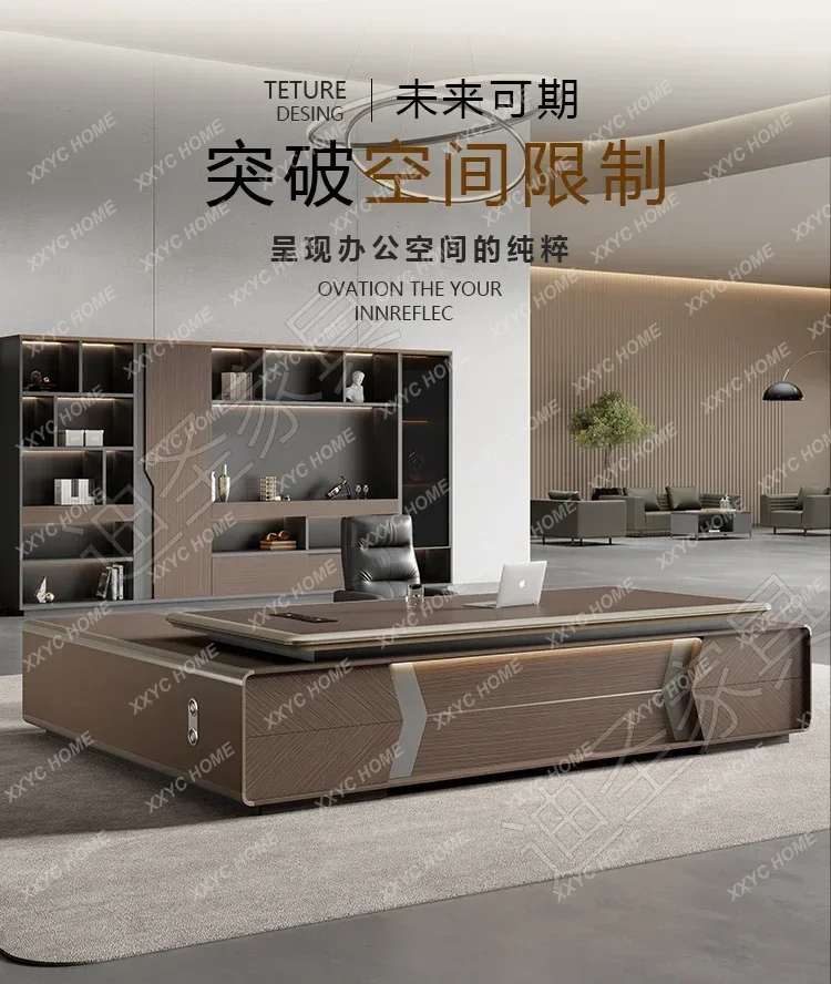 HHBeautiful  Modern Luxury Aesthetics Office Desk Drawers  Wooden Study Computer Desk L Shaped Modern Furniture