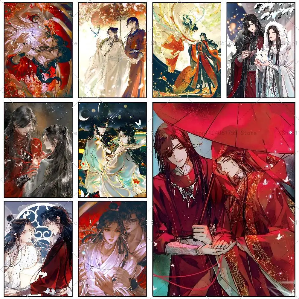 Anime Heaven Officials Blessing Poster Self-adhesive Art Waterproof Paper Sticker Coffee House Bar Room Wall Decor