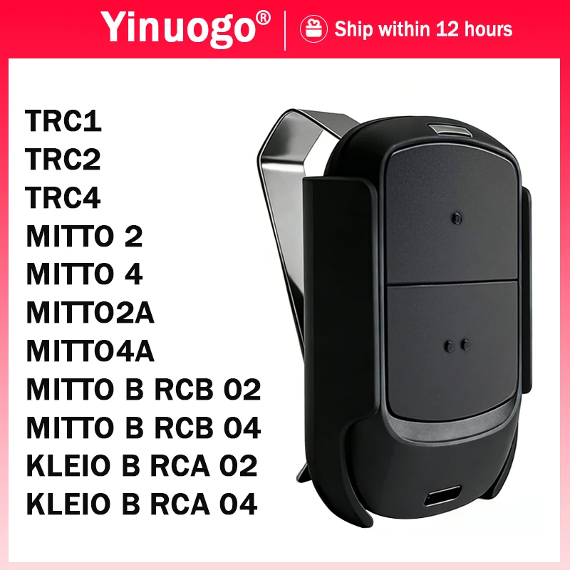 433.92MHz Gate Remote Control For MITTO 2M 4M 2 4 2A 4A B RCB02 RCB04 KLEIO B RCA 02 04 TRC TRC2 TRC3 Garage Door Remote Control