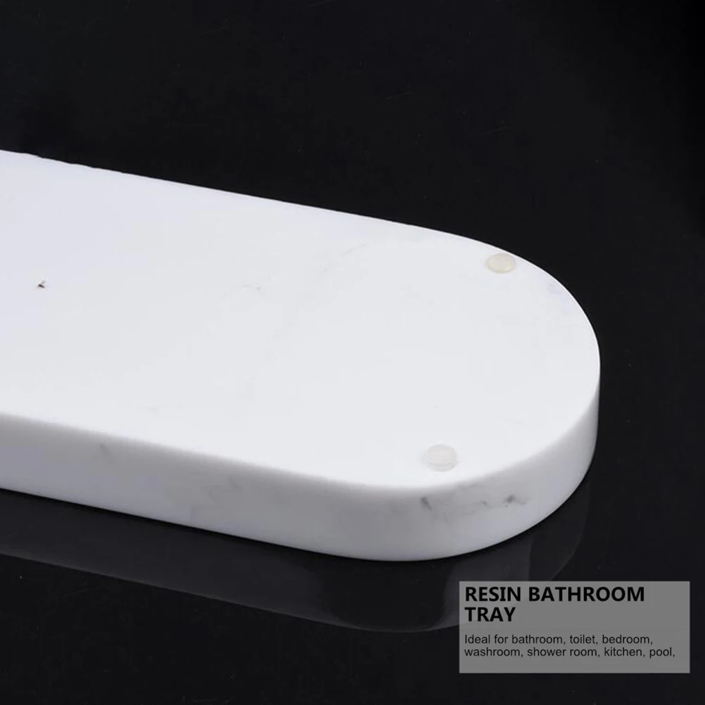 

Marble Tray Texture Bathroom Trays Desktop Vanity Decor Resin Practical Elegant