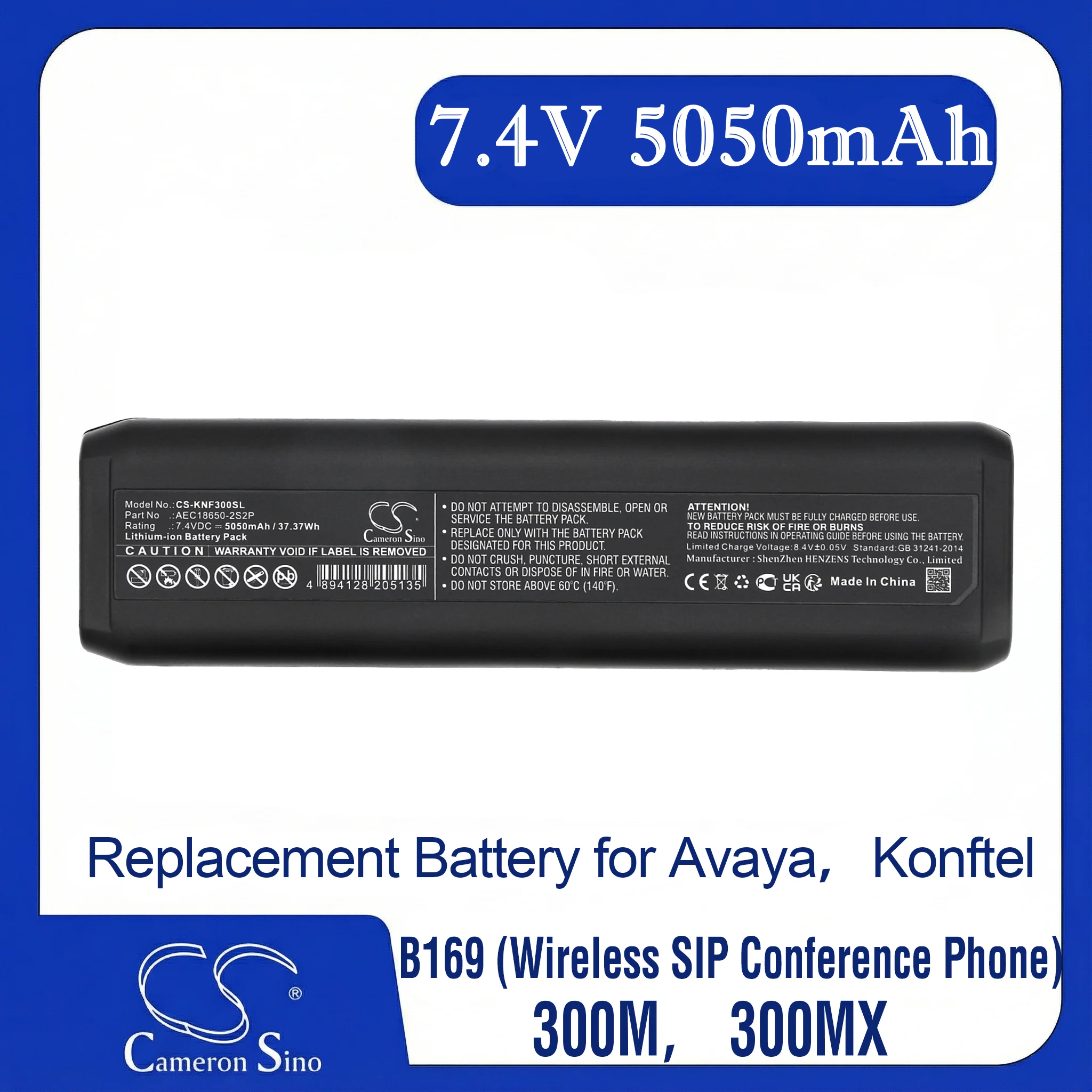 

Cameron Sino battery for 5050mAh B169, B169 Wireless SIP Conference P FN. 700508893
