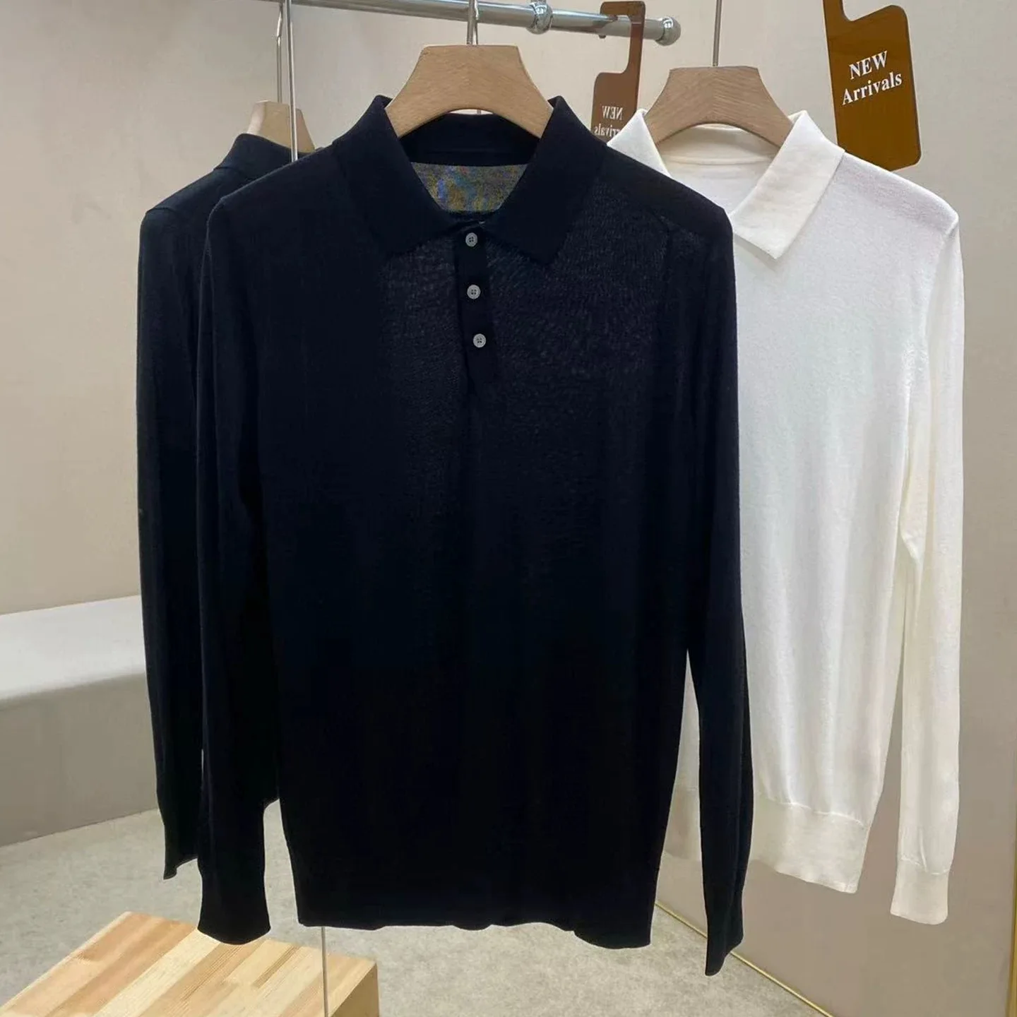 

Итальянская версия Sle ZZ, осень-зима, новый легкий роскошный простой шерстяной воротник, длинный све, мужская трикотажная одежда...