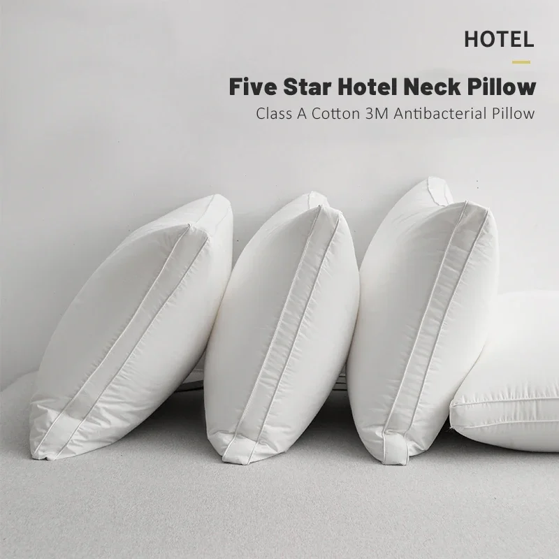 

New Hotel Collection Luxury Pillows Medium Support Comfortable Hollowfibre Bed for Front Back and Side Sleepers Machine Washable