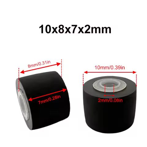 10x8x7x2mm Rubber Pinch Roller Belt Pulley For Audio Tape Recorder Pressure Cassette Deck Movement Stereo Player Accessories
