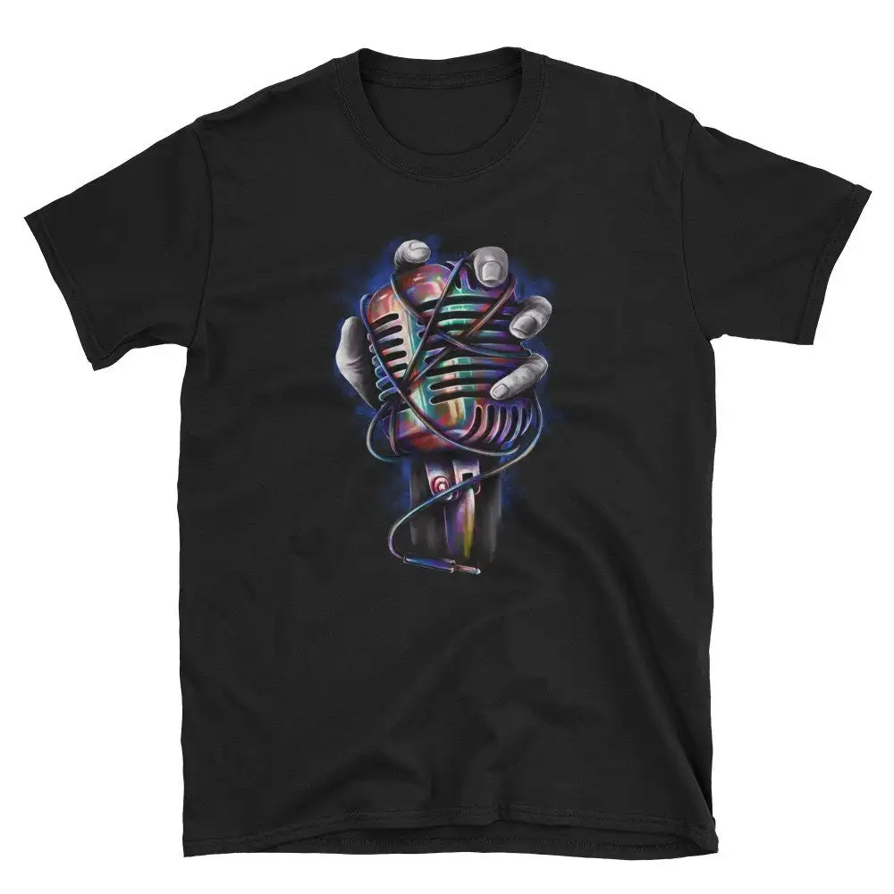 Colorful Microphone Music Lovers Karaoke T Shirt