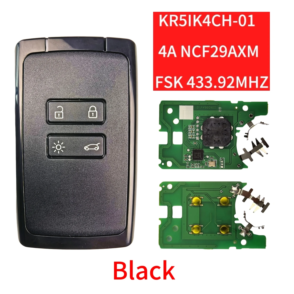 Jingxin KR5IK4CH-01 FSK 433MHZ 4A CHIP PCF29AX Für Renault Megane 4 Karte Megana 4 Schlüssel Talisman Kadjar Schlüssel Espace 5 Schlüssel Megane IV – Detail 1
