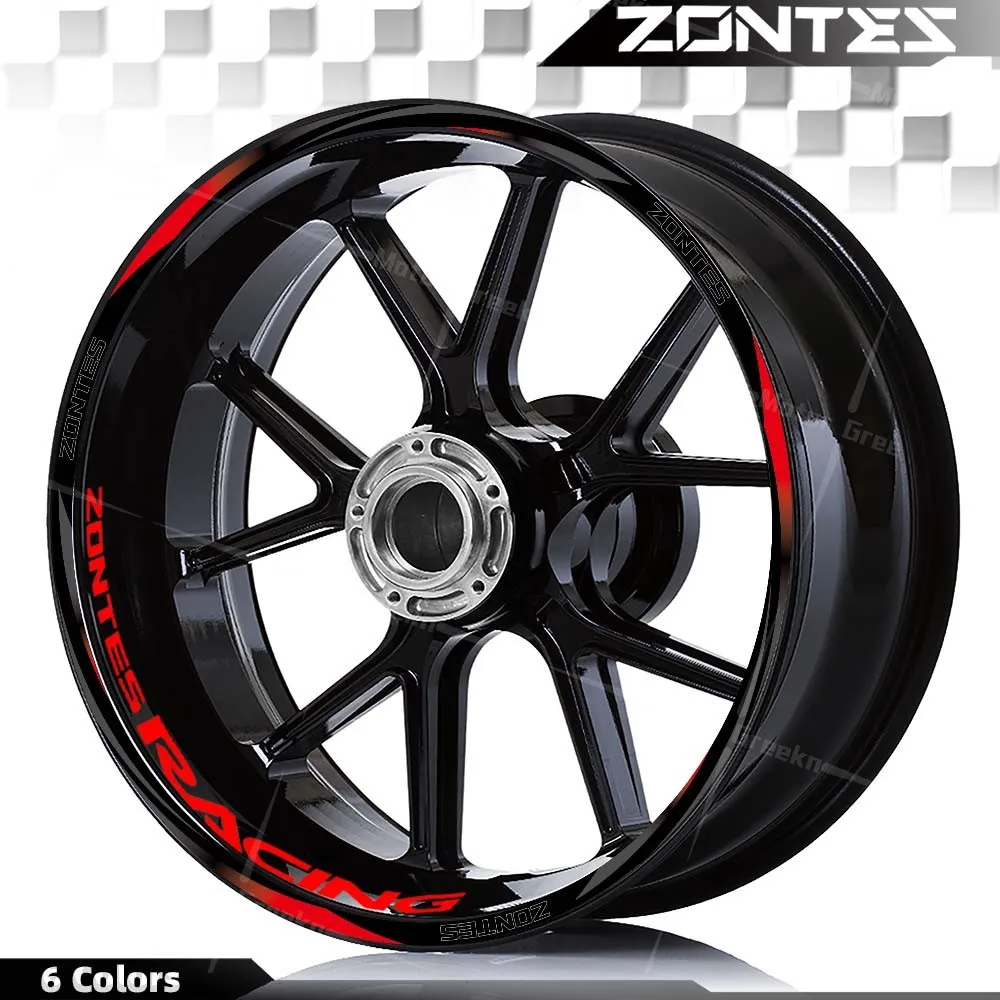 

For ZONTES 368K 368D 350E 368M 350M 350T 368E 350D Motorcycle Reflective Wheel Sticker Rim Stripe Tape 15" 14" Decal Waterproof