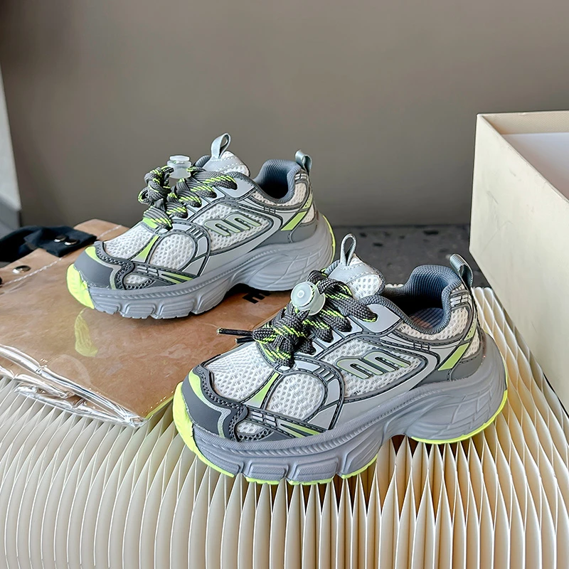 Kids Sneakers New 2024 Spring Summer Fashion Casual Sports Boys Girl Running Trainers Children Mesh Breathable Soft Sole Sneaker