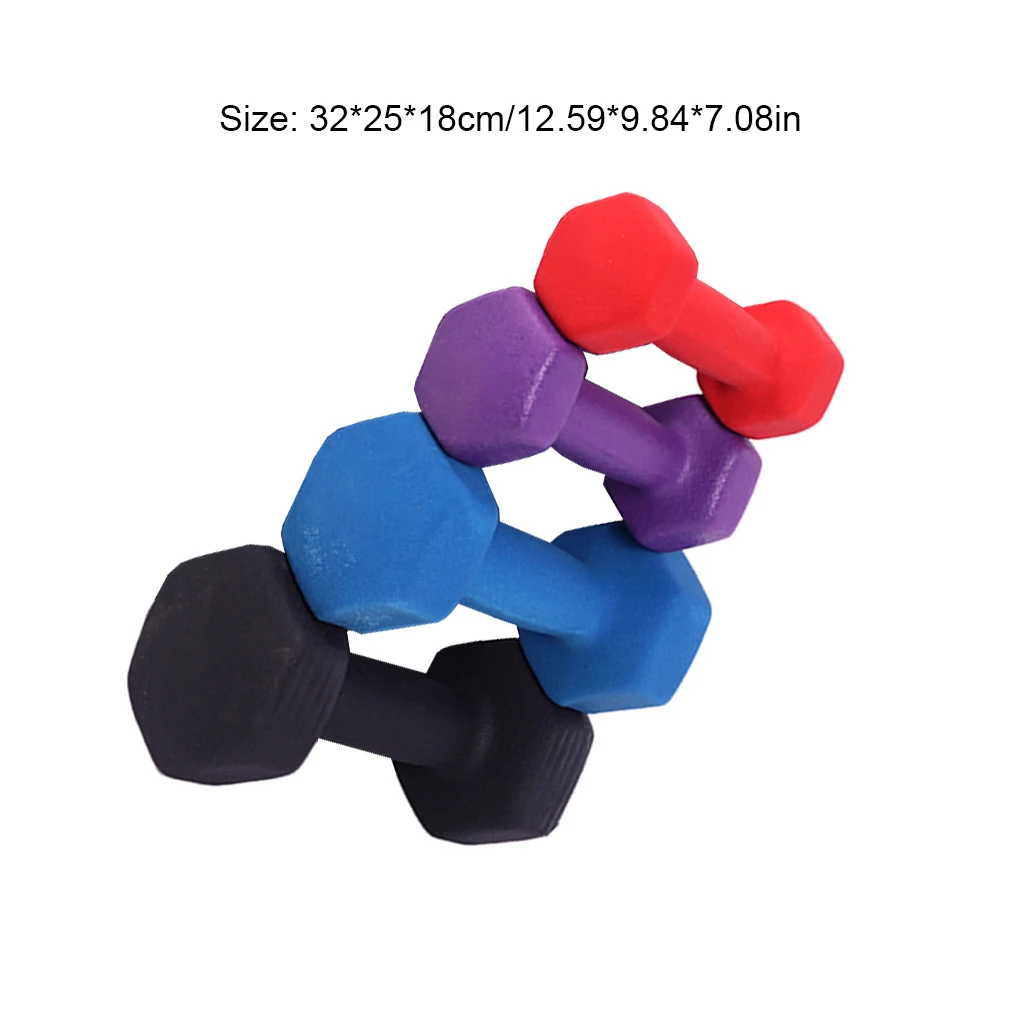 Dumbbell Hex Shape Anti-collision Fitness Equipment Waterproof Dumbells Weightlifting Tool Arm Straining Accessories RandomColor